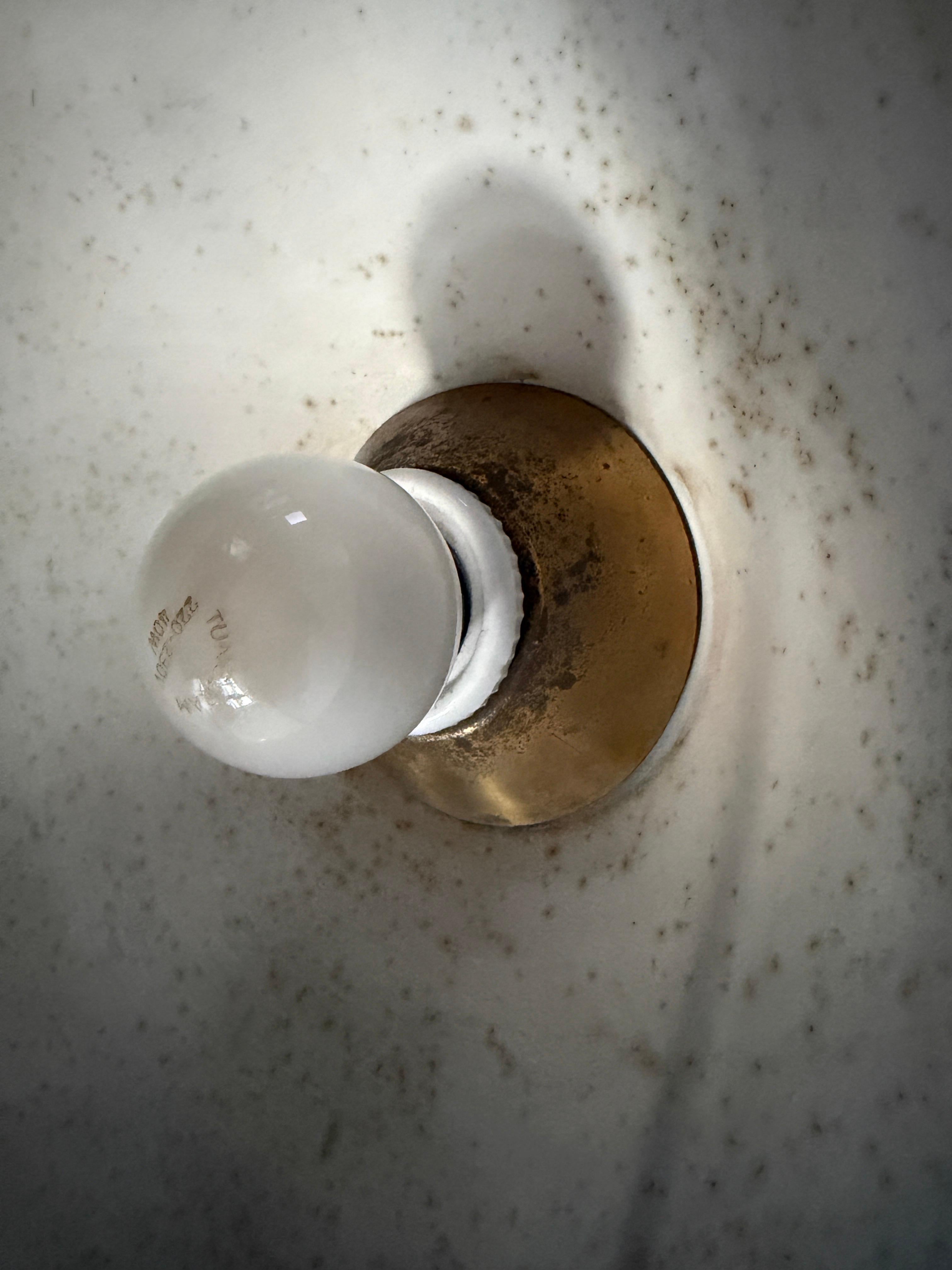 Modern brass ceiling light from the mid-century, 1950s, Italy.