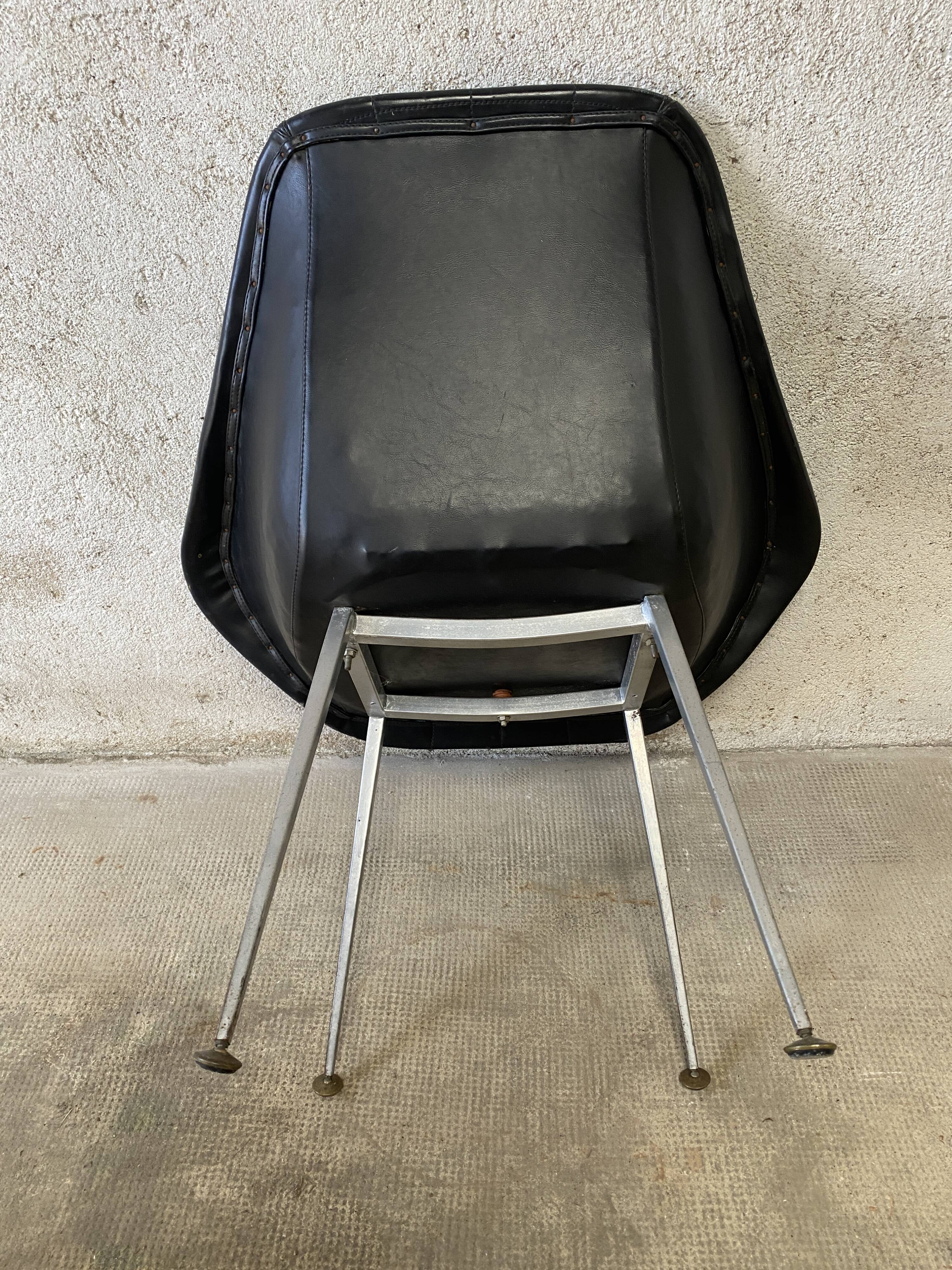 Pair of upholstered armchair year 60