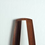 Scandinavian Modern Danish Wall Light in Teak, Brass and Opaline Glass, 1960s