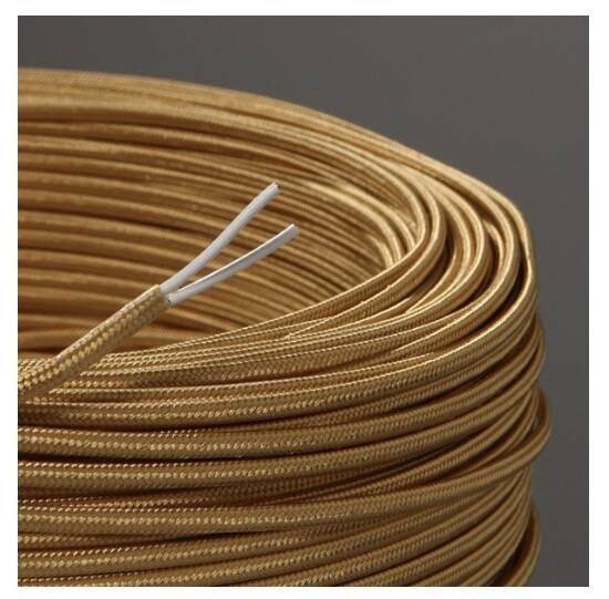 Ceramic lamp, 2M fabric cable, rope shade