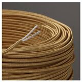 Ceramic lamp, 2M fabric cable, rope shade