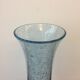 Blue bubble glass vase