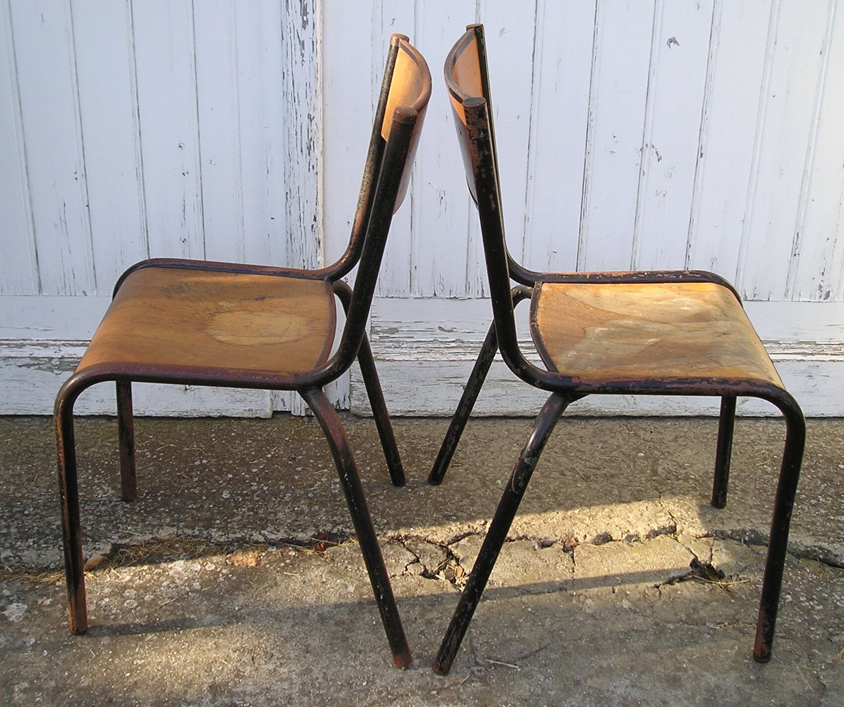 Pair of Mullca school chairs