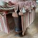 Napoleon III period chaise longue in burgundy velvet with floral decoration -