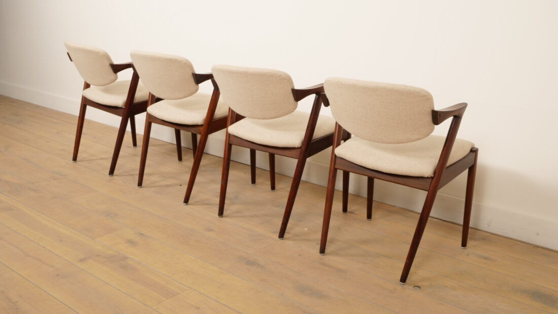 Set of 4 dining chairs | Kai Kristiansen | Z-chair – model 42 | Rosewood