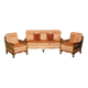 Three-piece bergère set in walnut, Chinoiserie style, from the 1920s, in need of restoration.