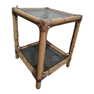 table d'appoint en rotin