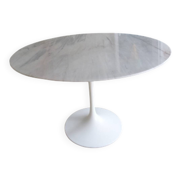 Old marble table KNOLL carrare tulip dining table EERO SAARINEN