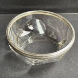 Baccarat Harcourt cream bowl – Cut crystal and silver – Head of Minerva hallmark