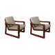 Pair of Danish armchairs from the 60s in solid teak