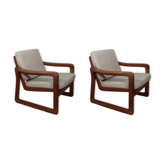 Pair of Danish armchairs from the 60s in solid teak