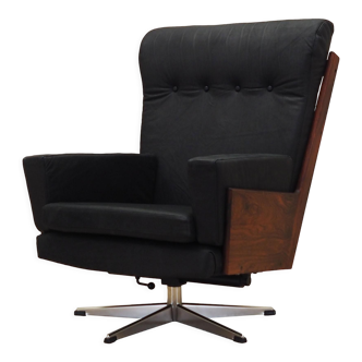 Office leather armchair, Danish design, 1970s, production: Denmark