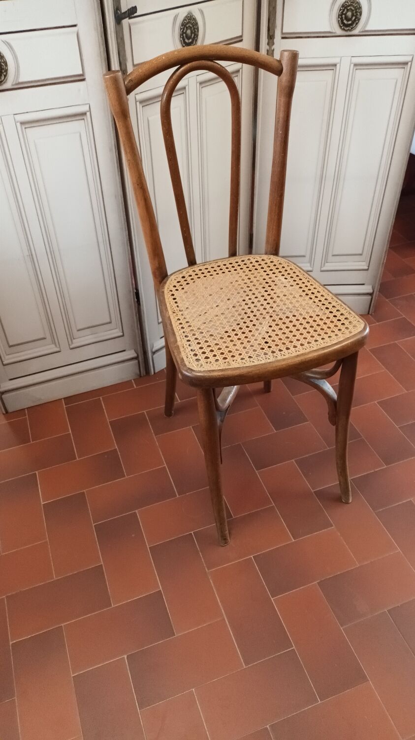 Curved wood bistro chair