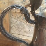 Aiguière en verre et métal argenté