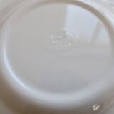 4 vintage flat plates porcelain Pyroblan Sarreguemines - Blue rim