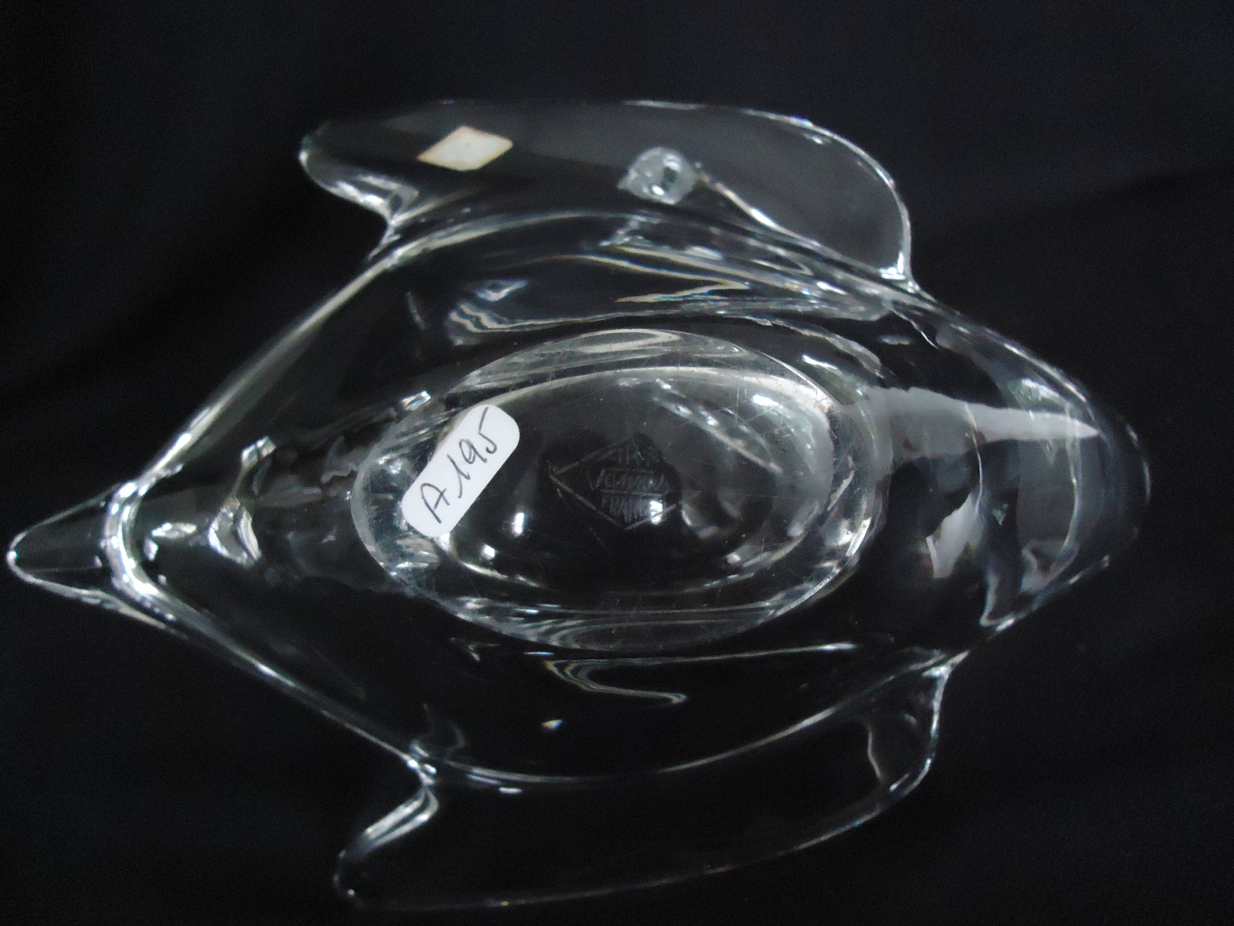Coupe Vide-poche cristal de Vannes Le Châtel en forme de Cygne