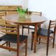 Vintage round teak dining table 4 feet diameter 110 cm Denmark