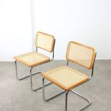 Ensemble de 2 chaises vintage B32 Cesca par Marcel Breuer, années 80.