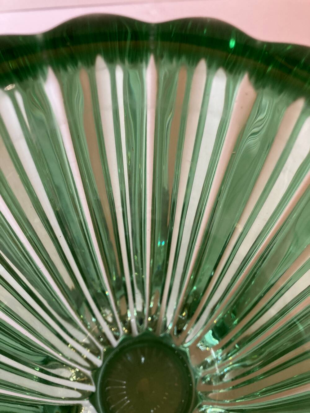 Glass vase signed Pierre D'Avesn, 1950s