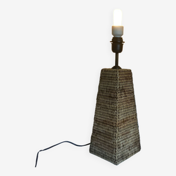 Large rattan pyramid lamp base