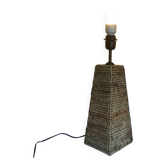 Pied de lampe pyramide en rotin