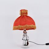 Old art deco ceramic lamp Pierrot 1930/40