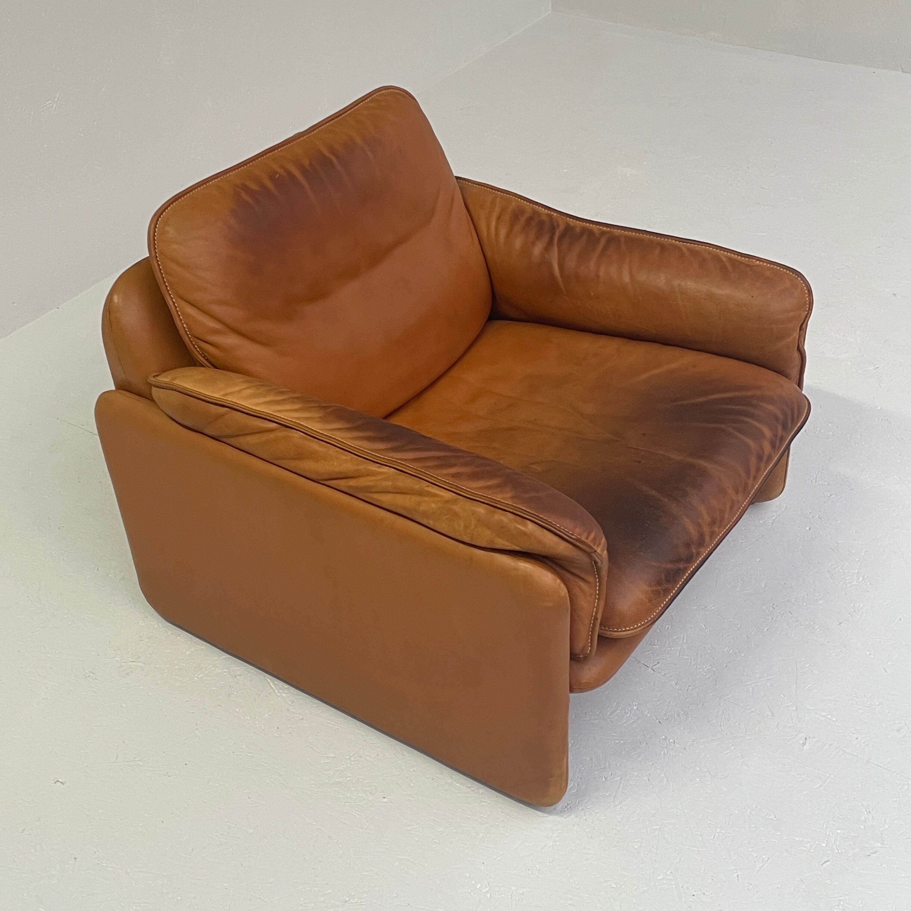 1960's Model DS-61 Cognac Leather Lounge Chair by 'De Sede' Switzerland
