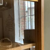 Vintage modernist oak display bookcase