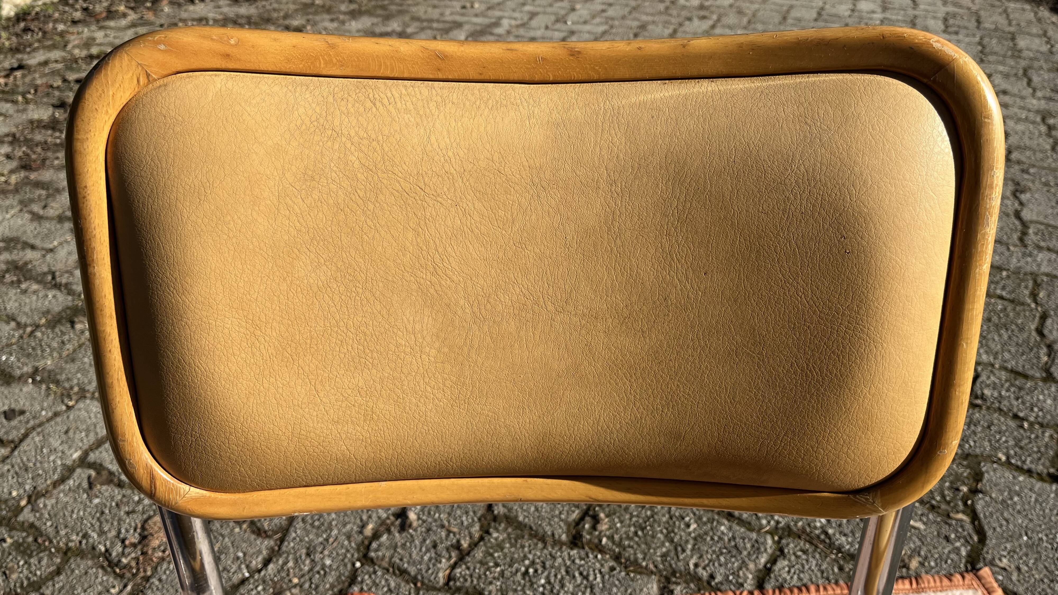 Pair vintage sled reception chairs