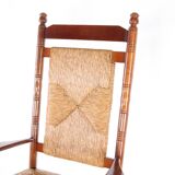 Straw rocking chair