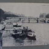 Frame with old postcard from Paris