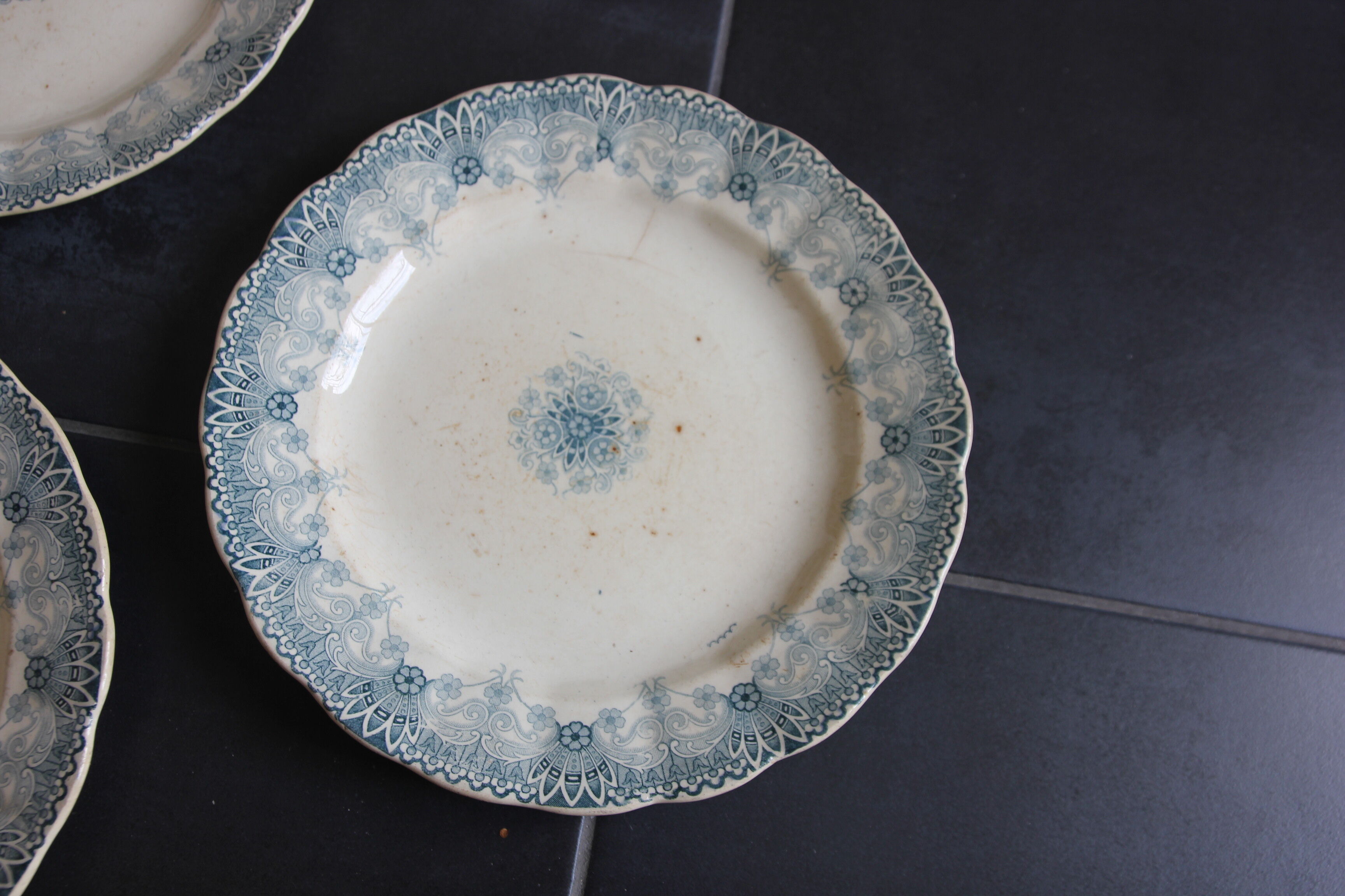Set of 5 plates iron earth Boulenger Choisy the King