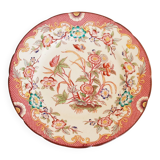 Porcelain dessert plate, Minton Decor 216, pink, Sarreguemines
