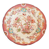 Porcelain dessert plate, Minton Decor 216, pink, Sarreguemines