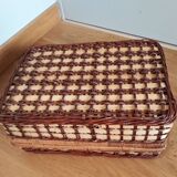 Wicker rattan suitcase