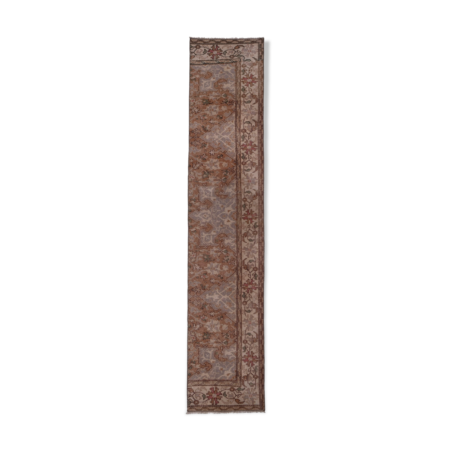 Small Turkish Distressed Runner Rug, 1970s 62 x 300 cm