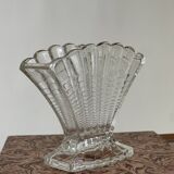 Art Deco Clear Shell Vase
