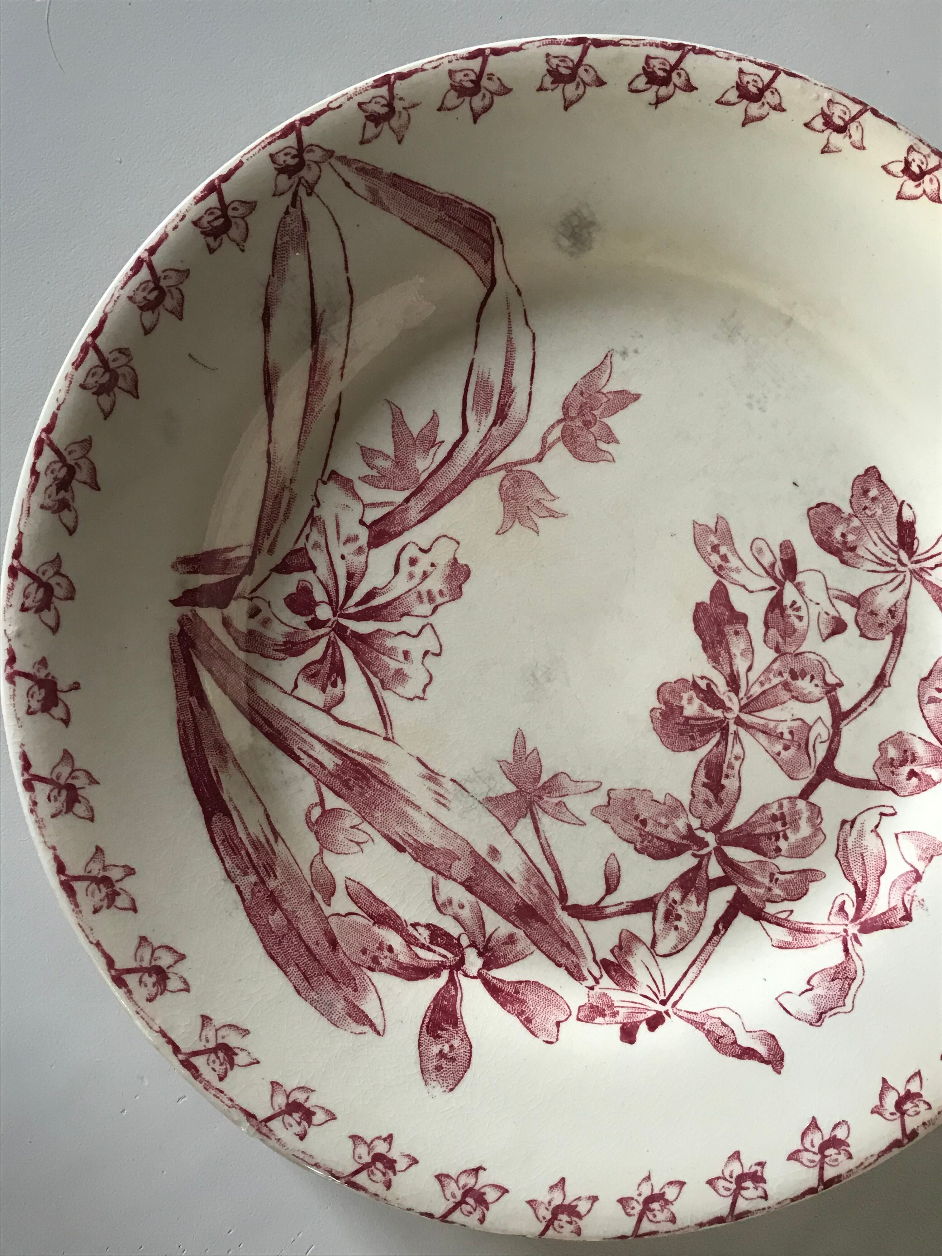 Lot of 6 plates Gien Iron Earth