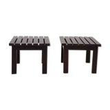 Set of 2 "slat" side tables, The Netherlands 1950