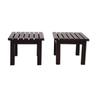 Set of 2 "slat" side tables, The Netherlands 1950