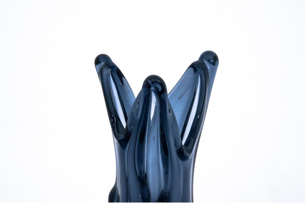 Glass Vase, Poland, 1970s
