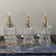 Set of three glass pendant lights of Scandinavian origin