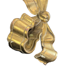 Decorative knot in wood and gilded stucco nineteenth