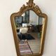 Miroir vintage en bois doré 30x15cm