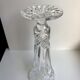 vase on feet in molded crystal glass from the 50s