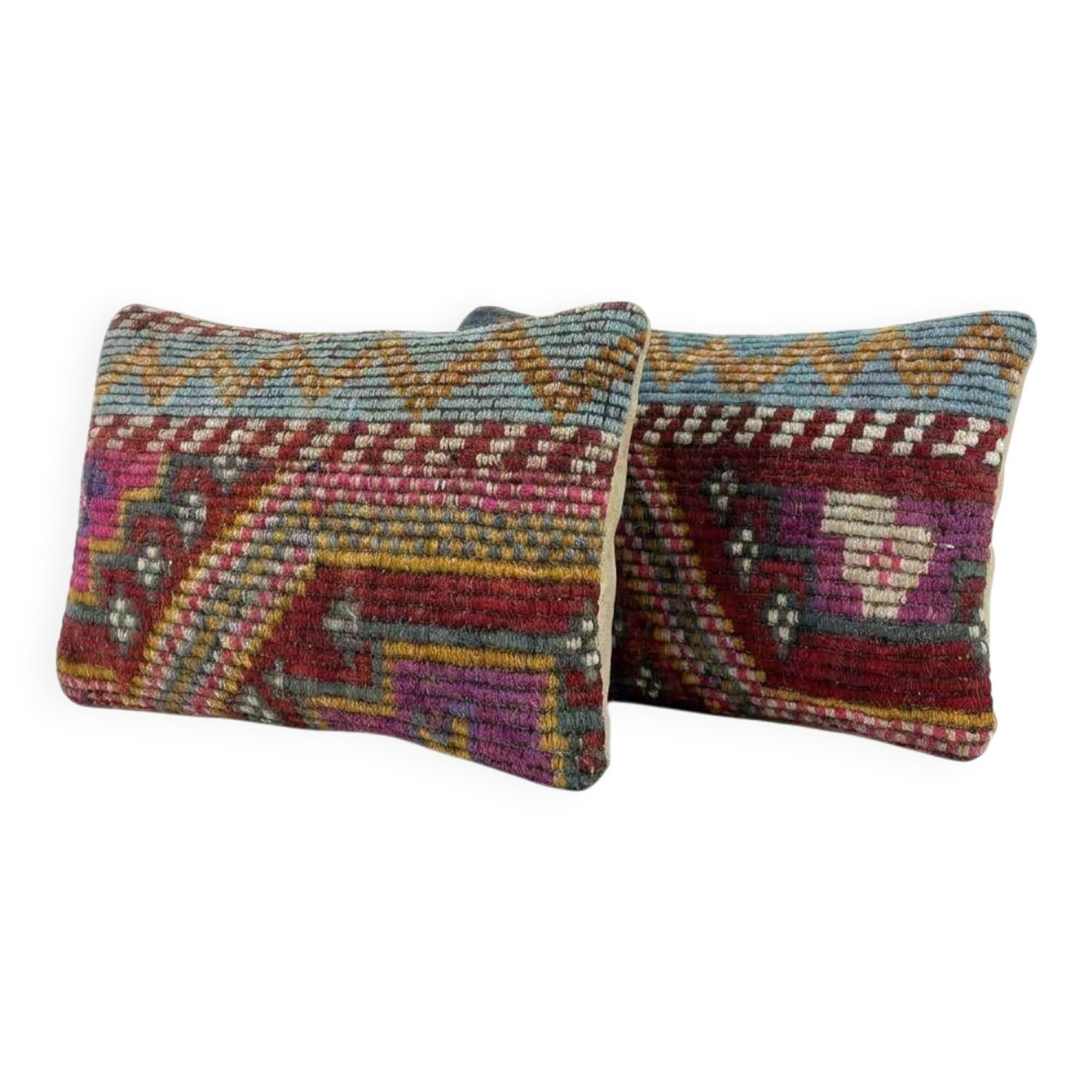 Set of 2 vintage kilim cushion covers 36x51 cm