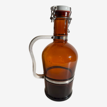 Carafe vintage verre et aluminium 2 L