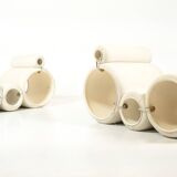 Pair of Tube Armchairs by Joe Colombo for Flexform, first edition.