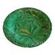 8 green barbotine plates from the early 20th century.