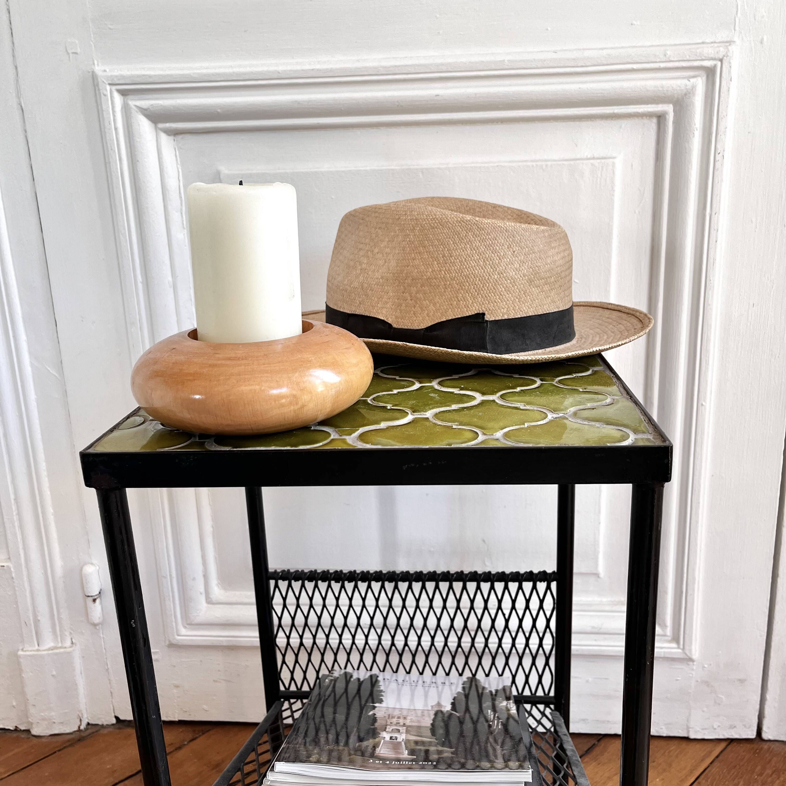 Vintage round candle holder